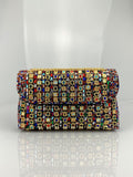New Elegant Evening Dress Style Brooch-Adorned Clutch Bag with Rhinestones Chain Strap and Cheongsam Design for Formal Occasions