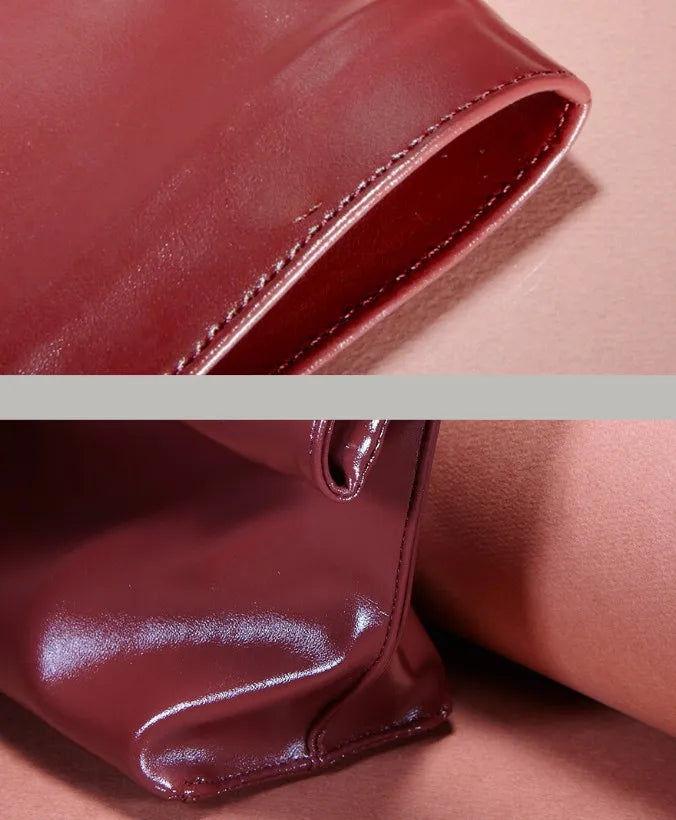 Large capacity women's handbag new trend simple rolled edge envelope bag fashionable temperament hand-held bag for women