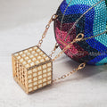 Alizekerr Hot Air Balloon Shaped Diamond Evening Bags  Women Designer Unique Circular Rhinestone Evening Purses And Handbags