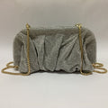 French style sparkling diamond cloud dumpling dinner party water diamond wrinkled chain clip crossbody handbag for women