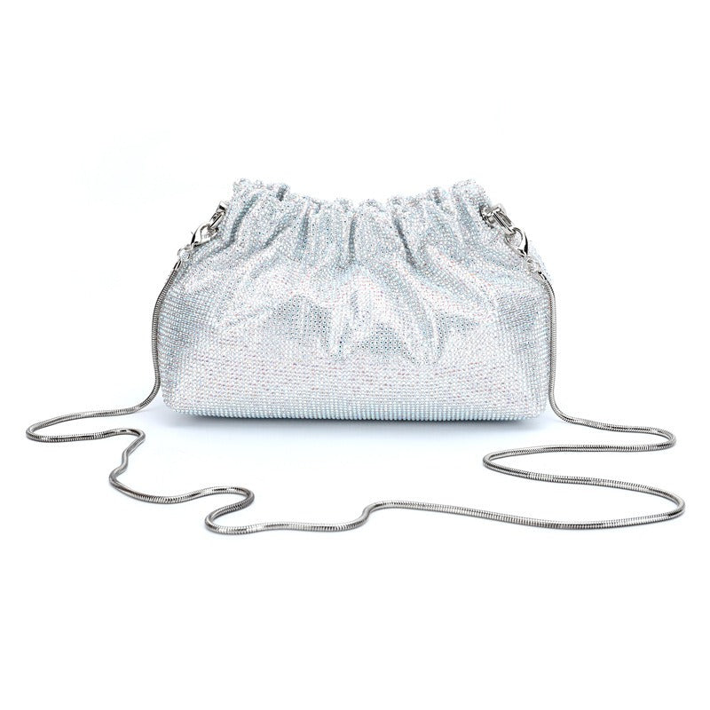 Diamond Evening Dress Wallet Wedding Banquet Party Multi color Water Diamond Handbag Christmas Gift Women's Cross carrying