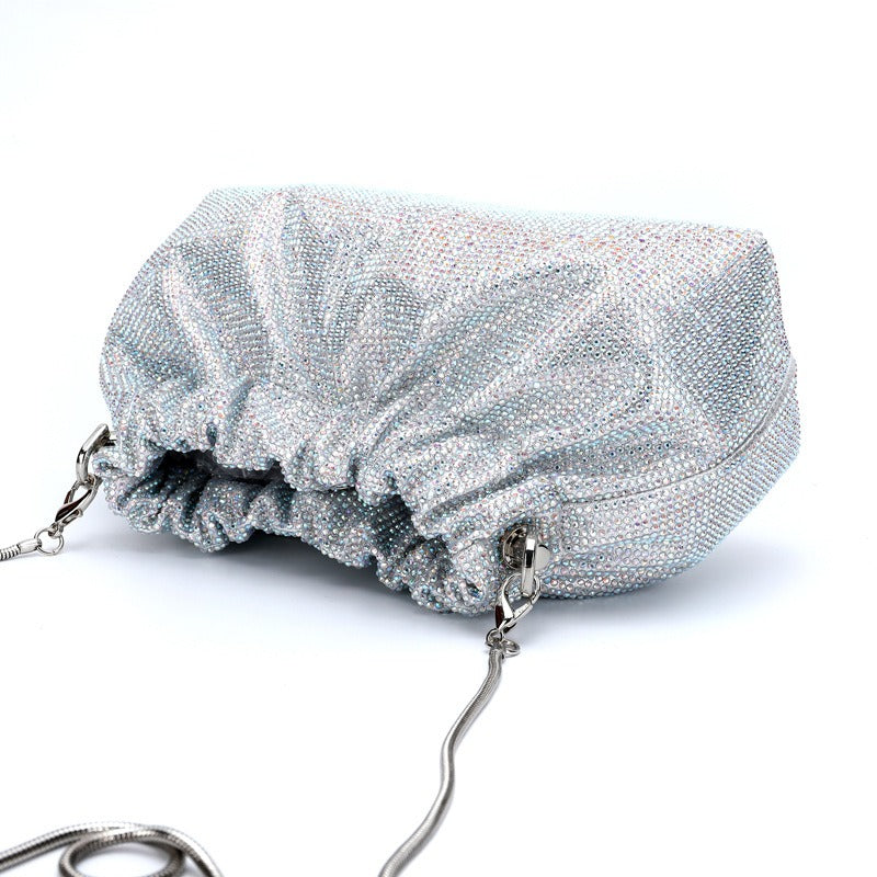 Diamond Evening Dress Wallet Wedding Banquet Party Multi color Water Diamond Handbag Christmas Gift Women's Cross carrying