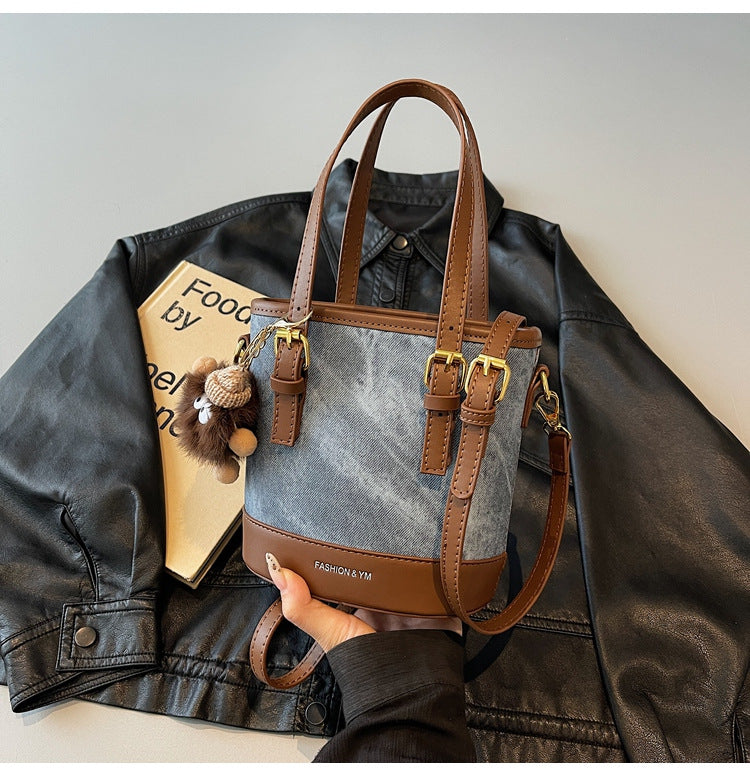 Cross-Border Bags, Niche Design Bucket Bags, Pu Fashionable Women's Bags, Shoulder Crossbody Bags, High-End Small Bags, Commuter Bags