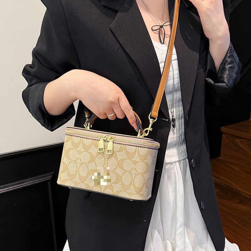 Cross-Border Trendy Handbag Leopard Print Box Bag for Women 2025 Autumn and Winter New Versatile Shoulder Bag High-End Crossbody Bag