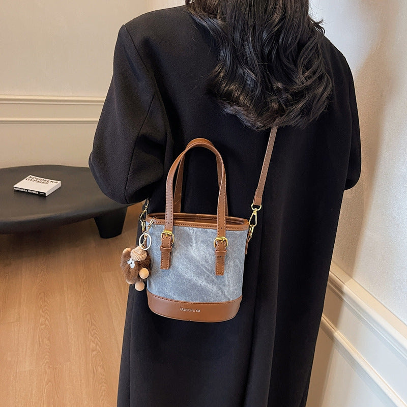 Cross-Border Bags, Niche Design Bucket Bags, Pu Fashionable Women's Bags, Shoulder Crossbody Bags, High-End Small Bags, Commuter Bags