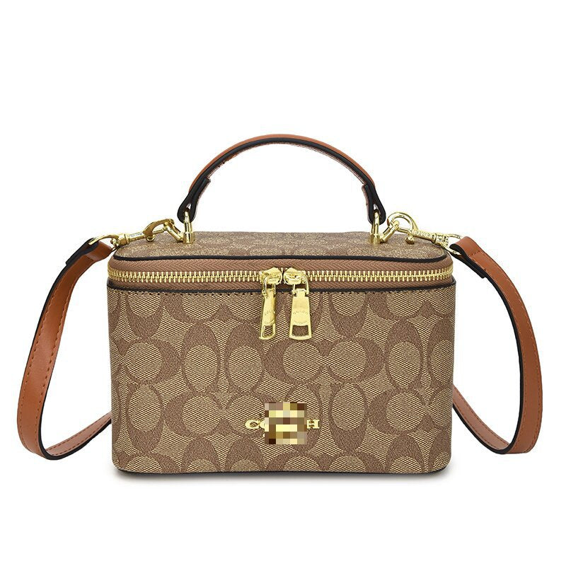 Cross-Border Trendy Handbag Leopard Print Box Bag for Women 2025 Autumn and Winter New Versatile Shoulder Bag High-End Crossbody Bag