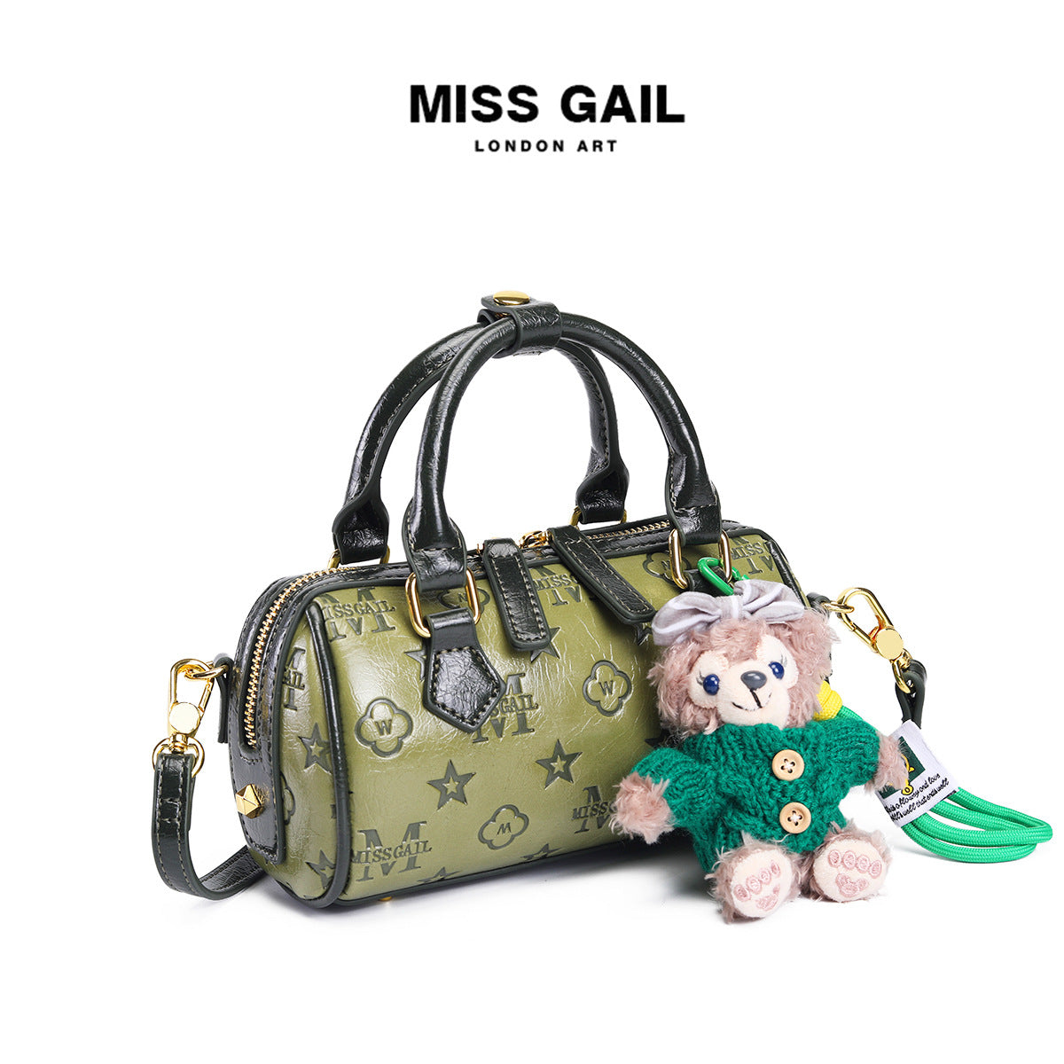 Fashion Versatile Boston Embossed Small Bag for Women, New Niche Light Luxury Pendant Crossbody Bag, Fashionable Handbag