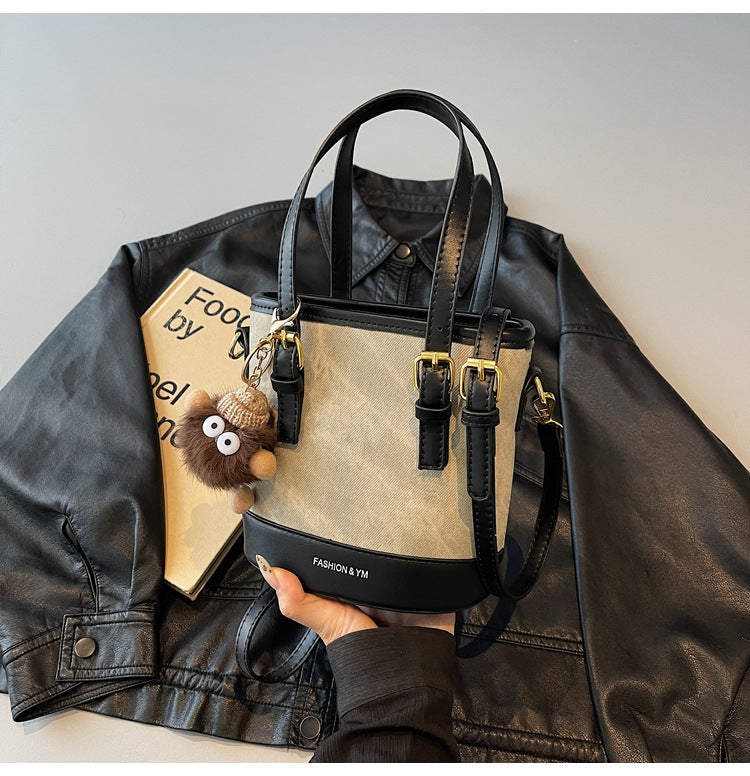 Cross-Border Bags, Niche Design Bucket Bags, Pu Fashionable Women's Bags, Shoulder Crossbody Bags, High-End Small Bags, Commuter Bags