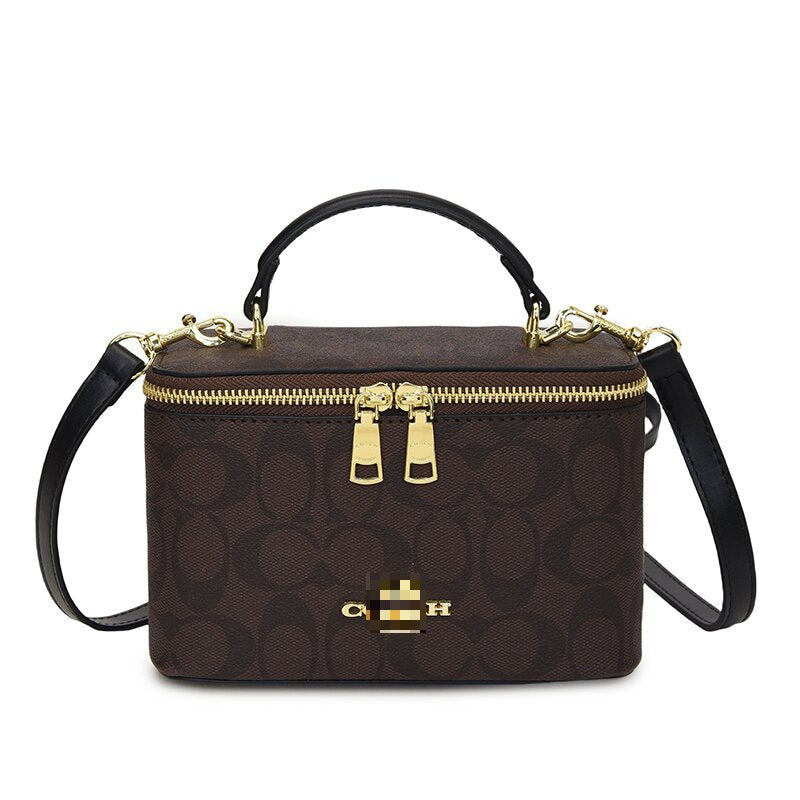 Cross-Border Trendy Handbag Leopard Print Box Bag for Women 2025 Autumn and Winter New Versatile Shoulder Bag High-End Crossbody Bag