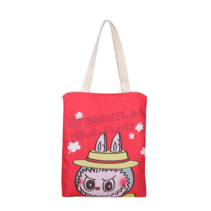 Cross-Border Nylon Cloth Women's Bag 2025 Korean Version New Cute Large-Capacity Shoulder Bag Printed Tote Crossbody Lightweight