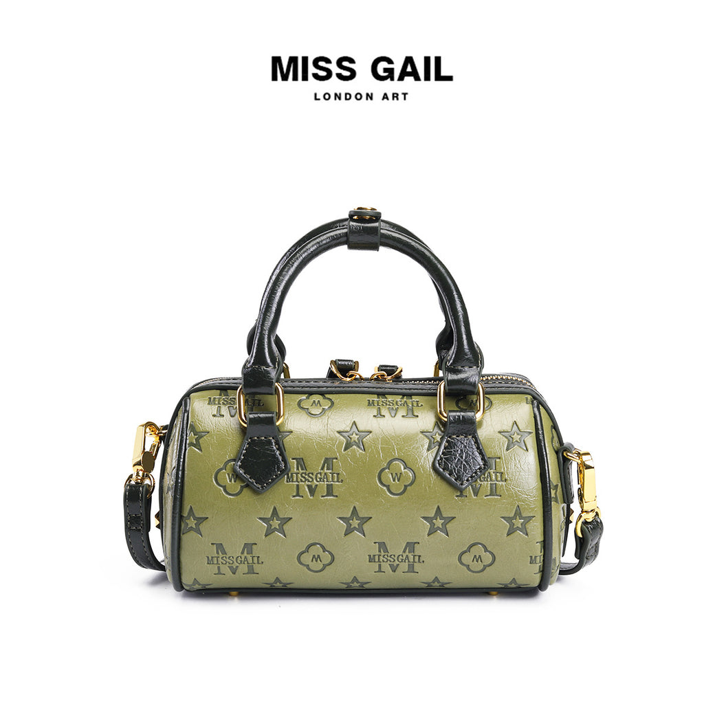 Fashion Versatile Boston Embossed Small Bag for Women, New Niche Light Luxury Pendant Crossbody Bag, Fashionable Handbag