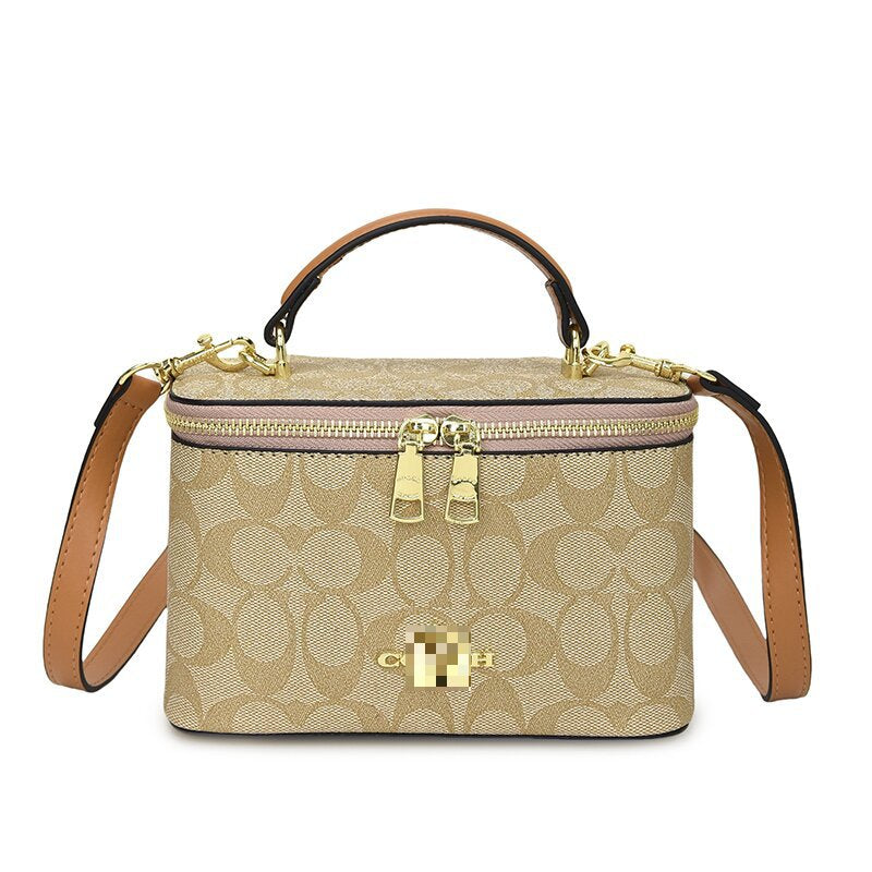 Cross-Border Trendy Handbag Leopard Print Box Bag for Women 2025 Autumn and Winter New Versatile Shoulder Bag High-End Crossbody Bag