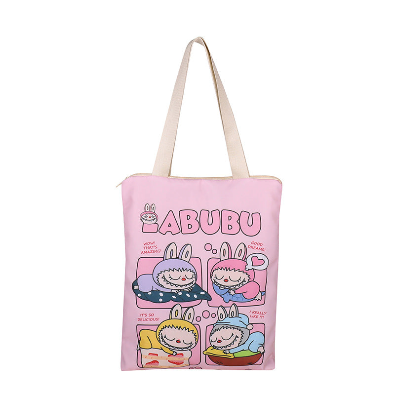 Cross-Border Nylon Cloth Women's Bag 2025 Korean Version New Cute Large-Capacity Shoulder Bag Printed Tote Crossbody Lightweight